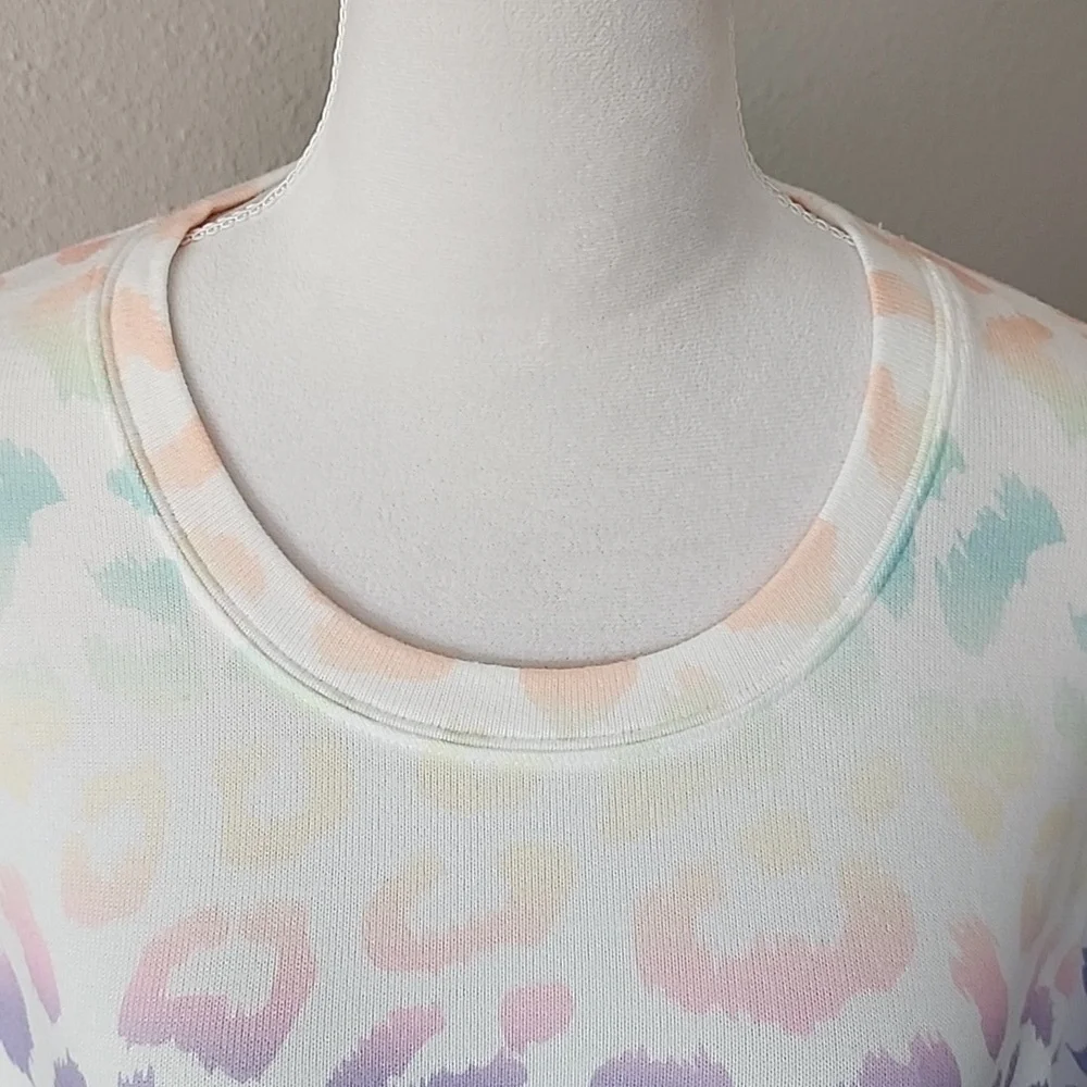 PJ Salvage Women's Loungewear Gradient Good Vibes Long Sleeve Top - Picture 3 of 14